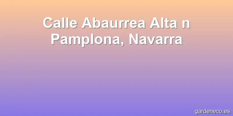 Calle Abaurrea Alta n Pamplona, Navarra