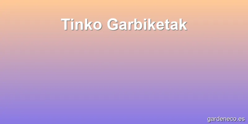 Tinko Garbiketak