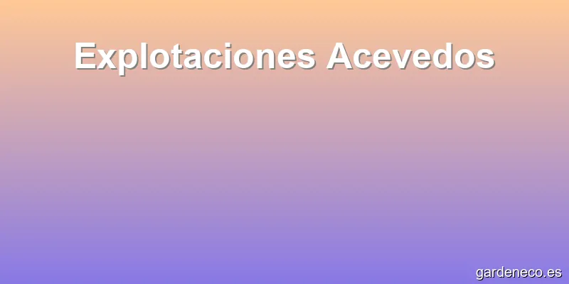 Explotaciones Acevedos