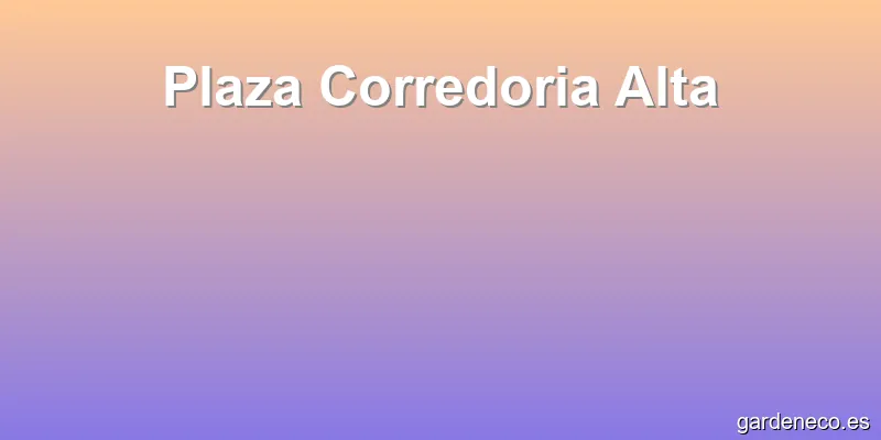 Plaza Corredoria Alta
