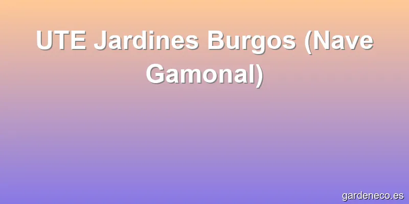 UTE Jardines Burgos (Nave Gamonal)