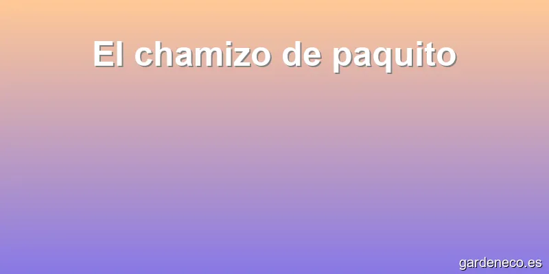 El chamizo de paquito